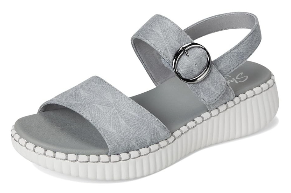 SKECHERS Womens Wilshire Boulevard Illusion of Love Sandals Size 9 Grey NIB